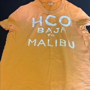 Hollister Bright Orange Tee with White Accents